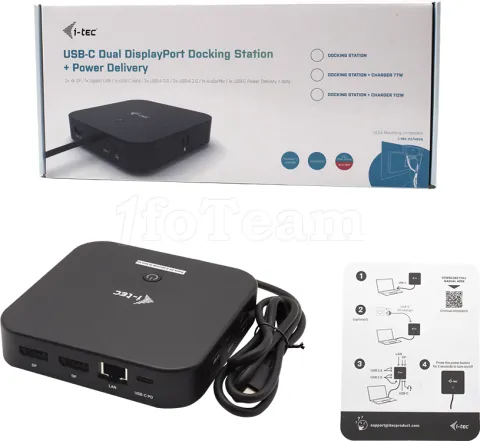 Photo de Station d'accueil USB-C I-Tec Dual Display Docking Station (Noir)