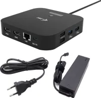 Photo de Station d'accueil USB-C I-Tec Dual Docking Station avec alimentation 100W (Noir)