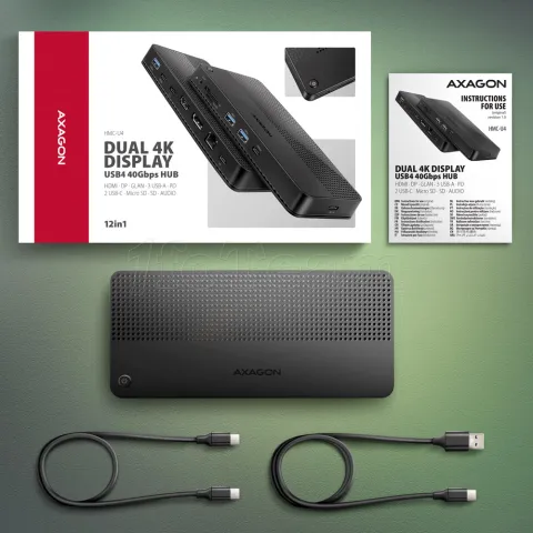 Photo de Station d'accueil USB4 Axagon HMC-U4 (Noir)