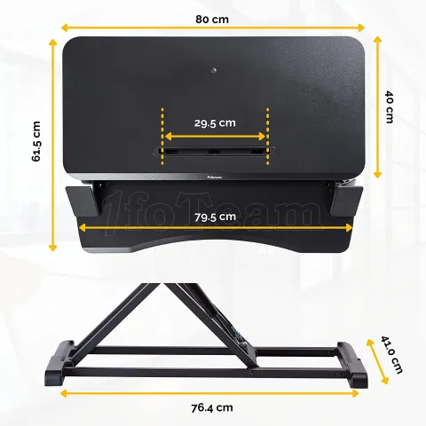 Photo de Station de travail Assis-Debout Fellowes Corsivo (Noir)