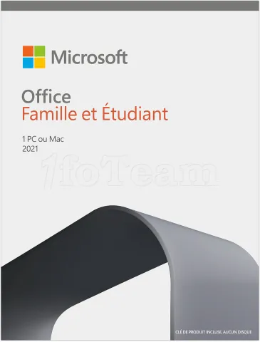 Photo de Suite Bureautique Microsoft Office Famille et Etudiant 2021 - 1 Licence (PKC - Carte d'activation)