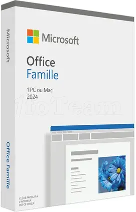 Photo de Suite Bureautique Microsoft Office Famille et Etudiant 2024 - 1 Licence (PKC - Carte d'activation)