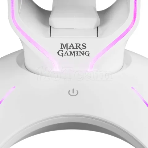 Photo de Support Casque Mars Gaming MHHPRO W RGB (Blanc)