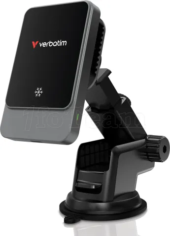 Photo de Support de téléphone à ventouse pour voiture Verbatim Charge 'n' Drive avec chargeur induction