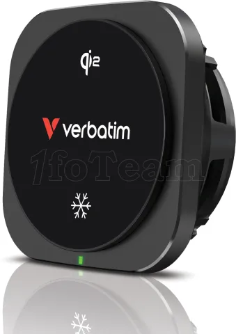 Photo de Support de téléphone à ventouse pour voiture Verbatim Charge 'n' Drive Qi2 avec chargeur induction