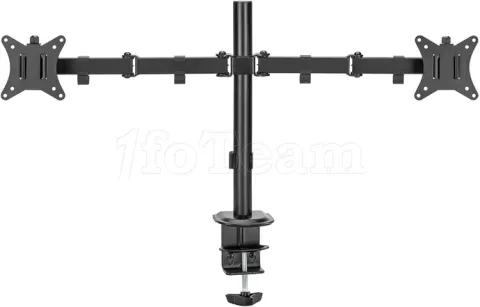 Photo de Support double-écran à fixer Maclean MC-754N 17"-32" (9kg max) (Noir)