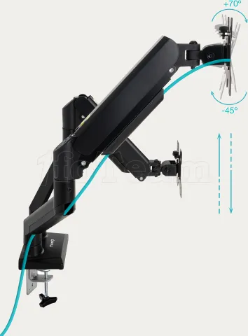 Photo de Support double-écran à fixer Tooq DB1434TNR-B 13"-34" (10kg max) (Noir)
