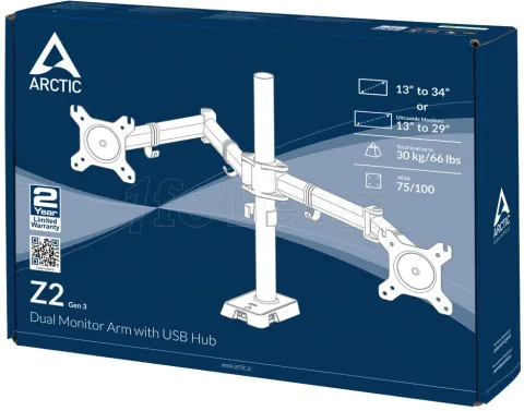 Photo de Support Double écran à poser Arctic Z2 Gen3 (Noir)