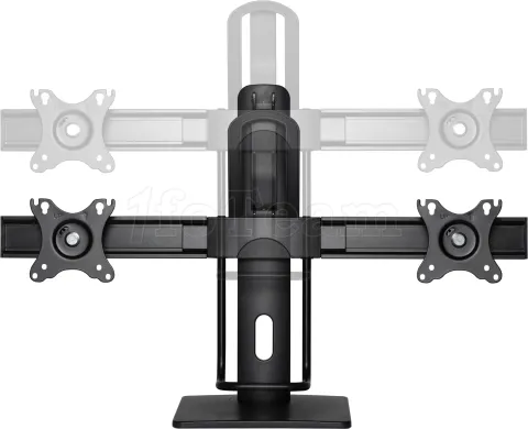 Photo de Support Double écran à poser Gembird 27" (12kg max) (Noir)