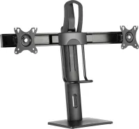 Photo de Support Double écran à poser Gembird 27" (12kg max) (Noir)