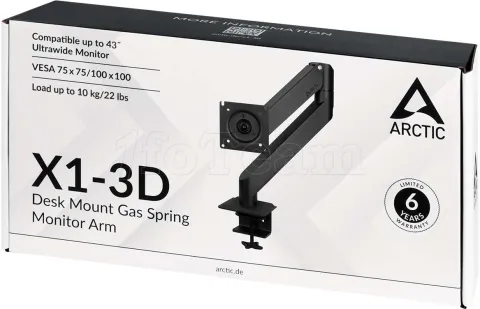 Photo de Support écran à fixer Arctic X1-3D - 43" (10kg max)