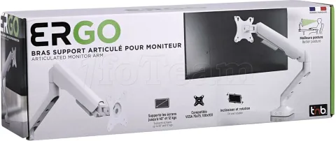 Photo de Support Ecran à fixer T'nB Ergo Flex 17"-40" (12kg max) (Blanc)