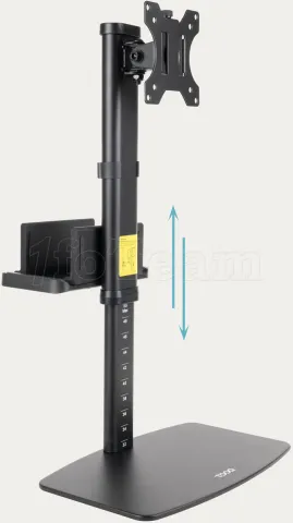 Photo de Support écran à fixer Tooq DB1128TN 17"-27" (6kg max) avec support mini-PC (Noir)