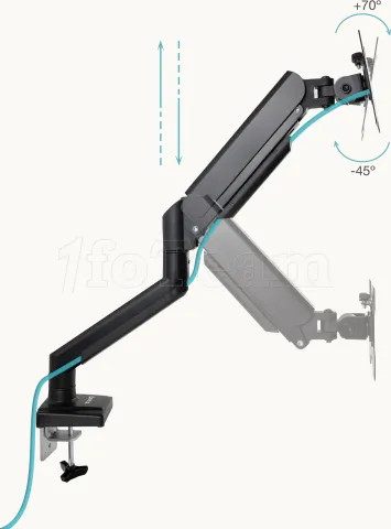 Photo de Support écran à fixer Tooq DB1334TNR-B 13"-34 (10kg max) (Noir)