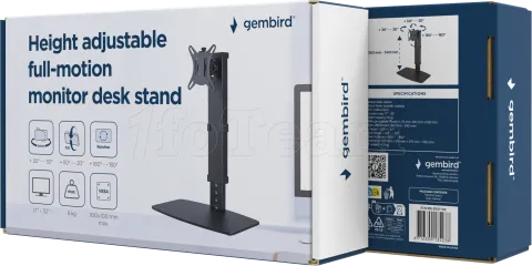 Photo de Support écran à poser Gembird MS-D1ST-02 17" - 32" (8kg max) (Noir)