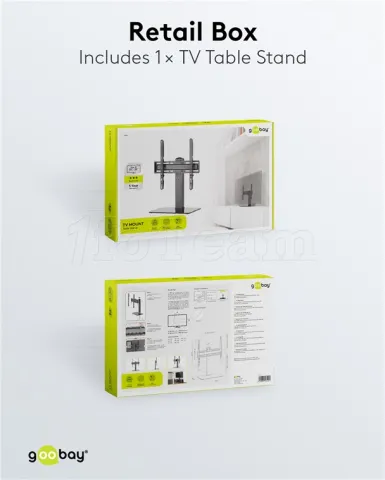Photo de Support écran à poser Goobay Basic 32"-55" (40kg max) (Noir)