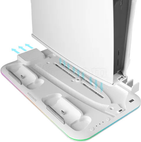 Photo de Support Multifonction Mars Gaming MPS5-B2 RGB pour PS5 (Blanc)