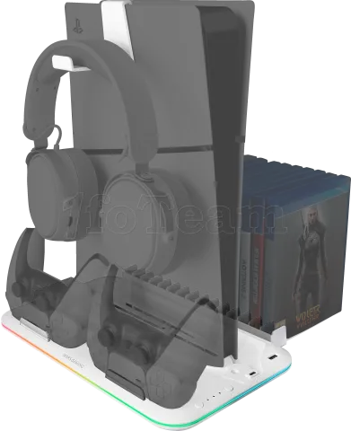 Photo de Support Multifonction Mars Gaming MPS5-B2 RGB pour PS5 (Blanc)
