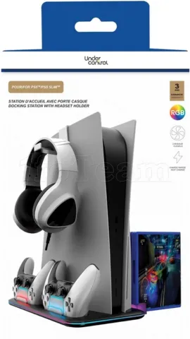 Photo de Support Multifonction ventilé RGB pour PS5 (Blanc)