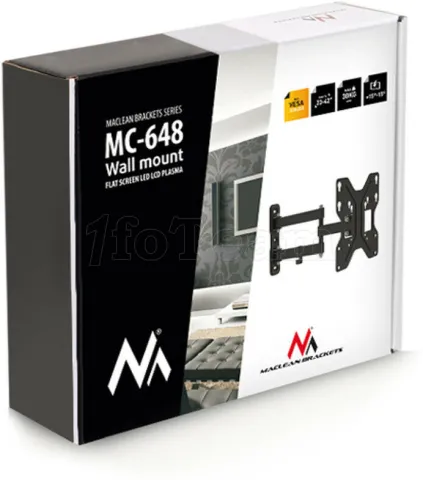 Photo de Support mural Maclean MC-648 pour écran plat de 23" à 42" (30kg max)