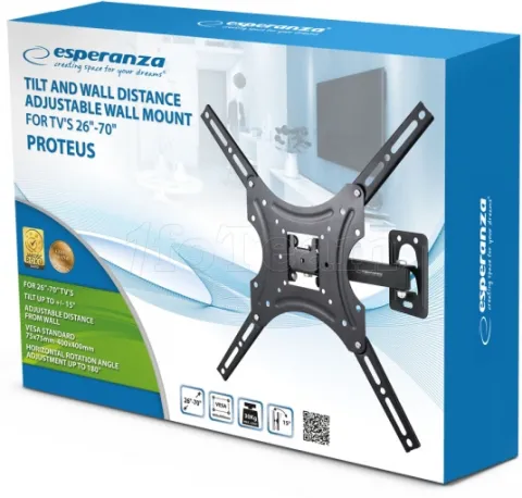 Photo de Support mural pour écran Esperanza Proteus de 26" à 70" (45kg max)