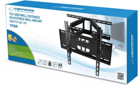 Photo de Support mural pour écran Esperanza Titan de 26" à 70" (55kg max)