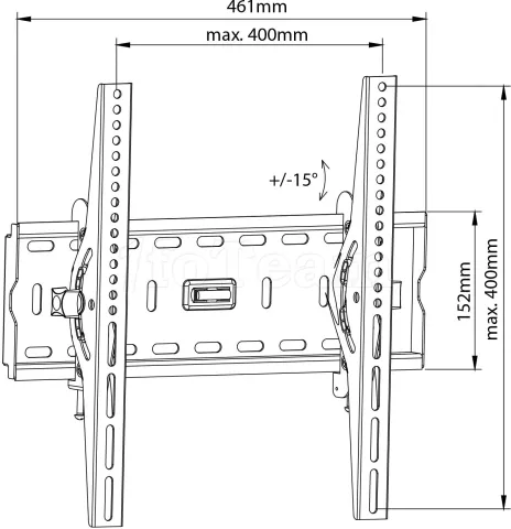 Photo de Support mural pour écran Maclean MC-778 de 26" à 55" (45Kg max)