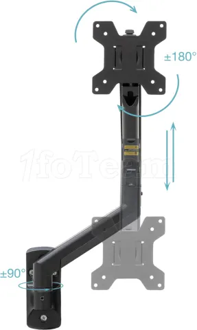 Photo de Support mural pour écran TooQ LP1334TNR-B 13" à 34" (10kg max)