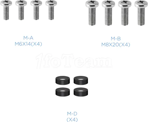 Photo de Support mural pour écran Tooq LP6055TN 23"-55" (30kg max) (Noir)