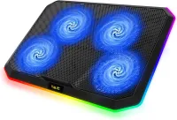 Photo de Support / réhausseur Havit F2076 RGB pour ordinateur portable 17"max (Noir)