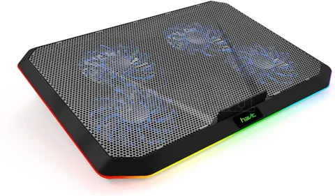 Photo de Support / réhausseur Havit F2076 RGB pour ordinateur portable 17"max (Noir)