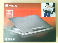 Photo de Support / rehausseur NGS LapNest avec coussins pour ordinateur portable 15,6"max (Noir) - ID 223746