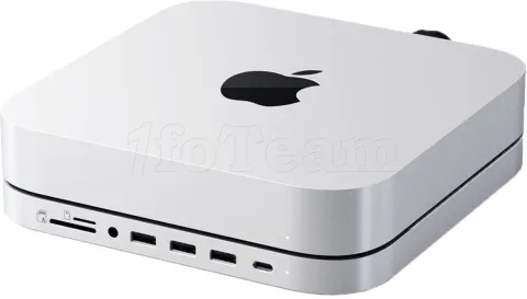 Photo de Support Satechi pour Mac Mini avec USB, HDMI, Jack et SD (Argent