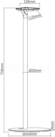 Photo de Support sur pied haut-parleur Maclean pour Sonos One (Noir)