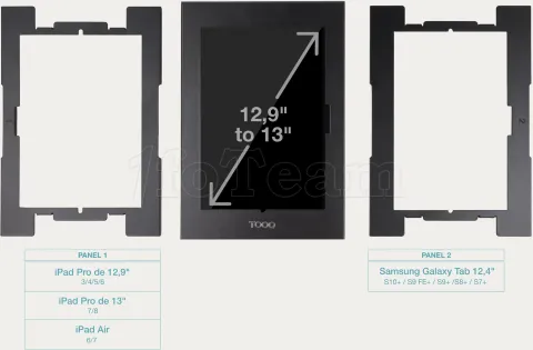 Photo de Support tablette universel Tooq  TQATTE2601-M-B (Noir)