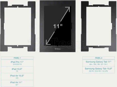 Photo de Support tablette universel Tooq  TQATTE2601-S-B (Noir)