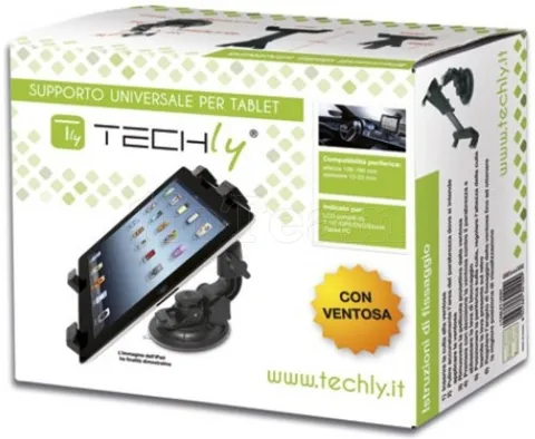 Photo de Support universel de tablette 7-10" pour voiture Techly à ventouse