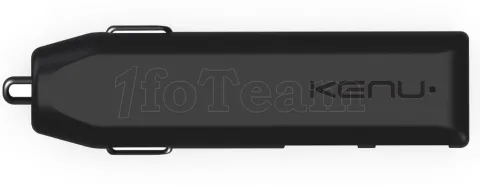 Photo de Support universel de téléphone pour voiture Kenu Airframe sur grille d'aération (6" max) avec chargeur allume-cigare
