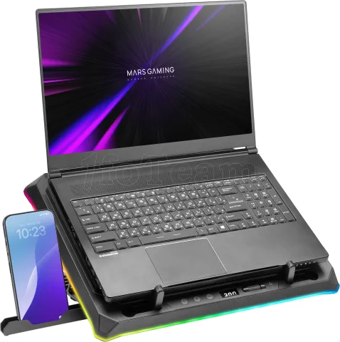 Photo de Support ventilé Mars Gaming MNBC-Ultra RGB 18"max (Noir)