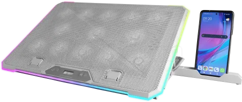 Photo de Support ventilé Mars Gaming MNBC13 RGB 17"max (Blanc)