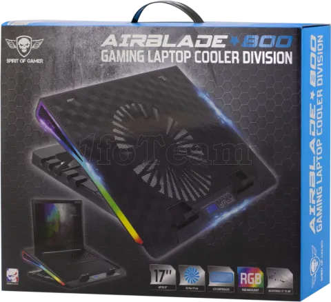 Photo de Support ventilé Spirit of Gamer AirBlade 800 RGB 17,3"max (Noir)