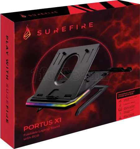 Photo de Support ventilé Verbatim SureFire Portus X1 RGB 17"max (Noir)