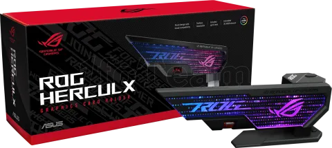 Photo de Support vertical Asus Rog XH01 Herculx RGB pour cartes graphiques (Noir)