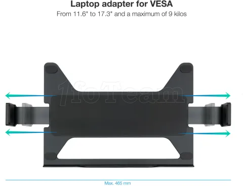 Photo de Support VESA universel TooQ TQLH1117 pour ordinateur portable (Noir)