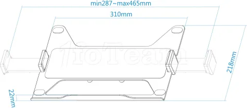 Photo de Support VESA universel TooQ TQLH1117 pour ordinateur portable (Noir)