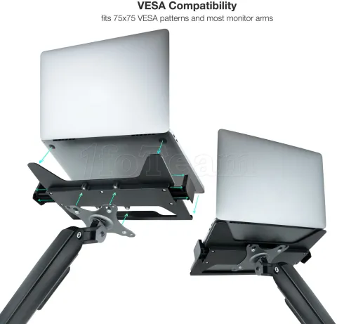 Photo de Support VESA universel TooQ TQLH1117 pour ordinateur portable (Noir)
