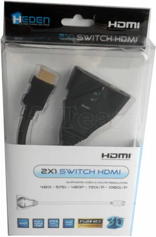 Photo de Switch HDMI Heden 2 ports (2 entrées / 1 sortie)