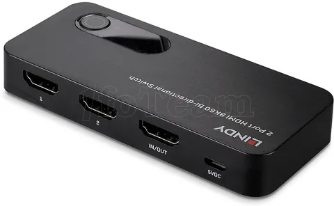 Photo de Switch HDMI Lindy 2 ports 8k (2 entrées / 1 sortie)