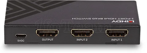 Photo de Switch HDMI Lindy 2 ports 8k (2 entrées / 1 sortie)