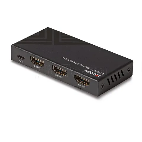 Photo de Switch HDMI Lindy 2 ports 8k (2 entrées / 1 sortie)